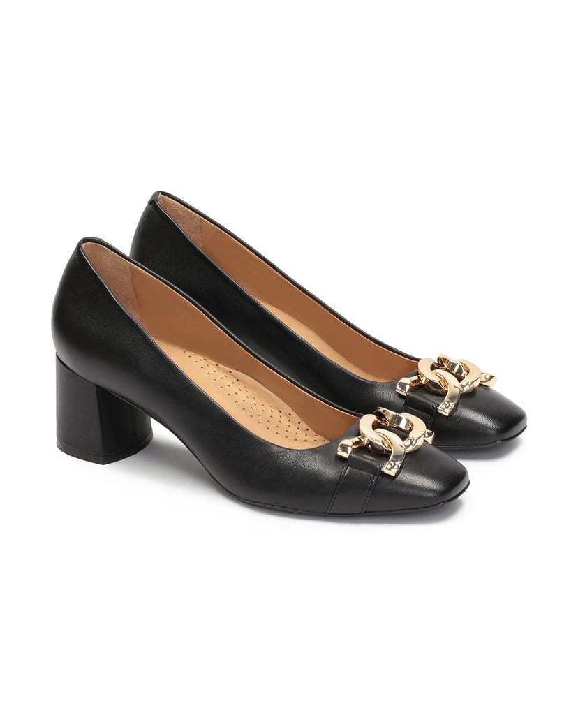 Kazar-Schwarze-Pumps-mit-breitem-Absatz,-verziert-mit-Kettengliedern-schwarz