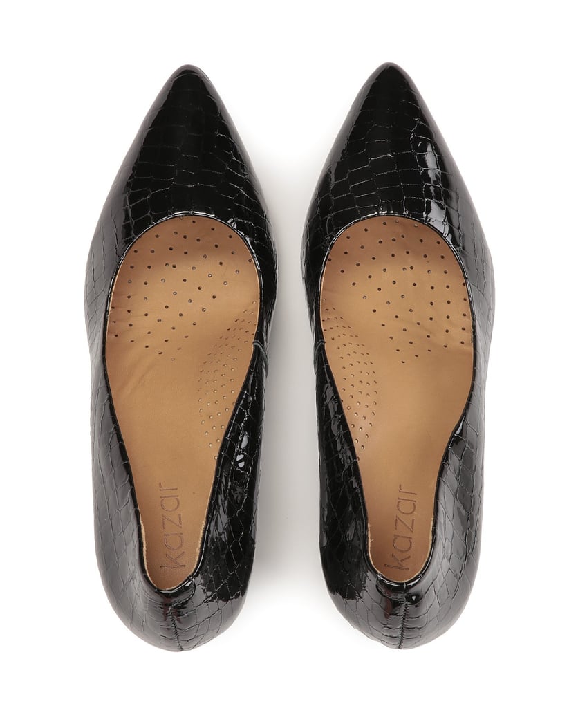 Kazar-Pumps-aus-geprägtem-Lackleder-schwarz