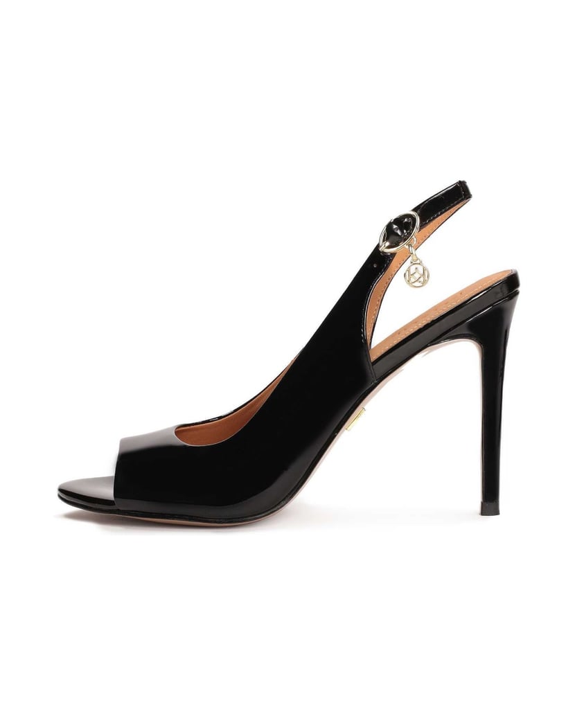 Kazar-Schwarze-Lackleder-Sandalen-mit-überzogenem-Schaft-schwarz