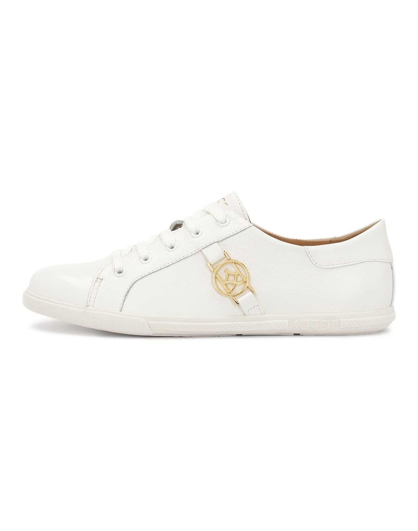 Kazar-Weiße-Turnschuhe-aus-Leder-mit-Monogramm-weiss