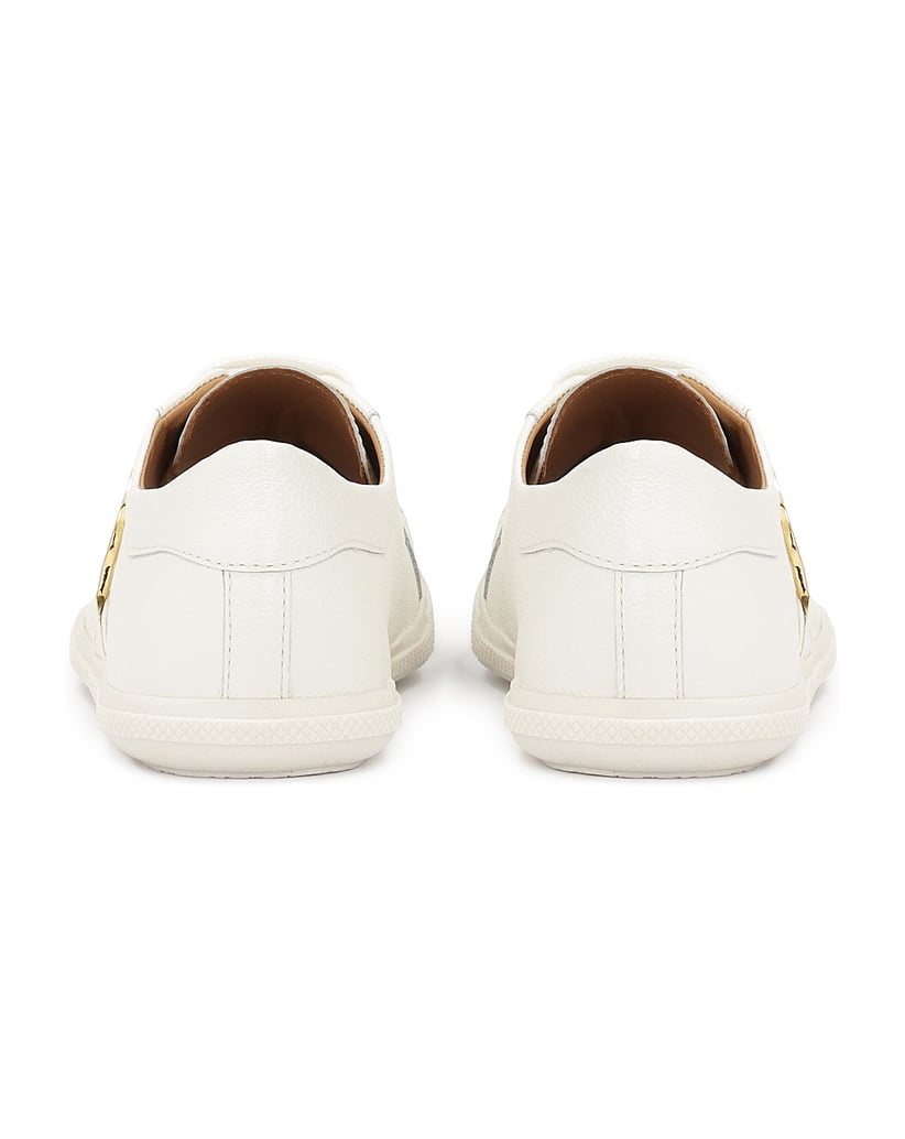 Kazar-Weiße-Turnschuhe-aus-Leder-mit-Monogramm-weiss