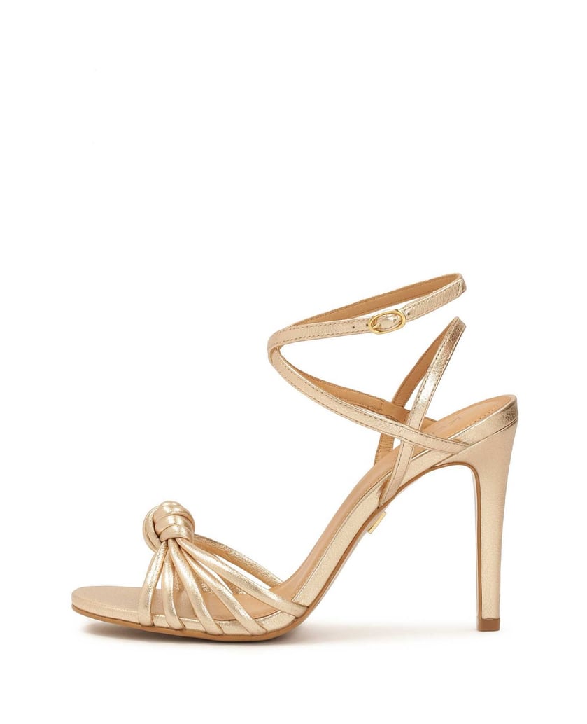Kazar-Goldfarbene-hohe-Stiletto-Sandalen-mit-dünnen-Riemen-und-Knoten-gold