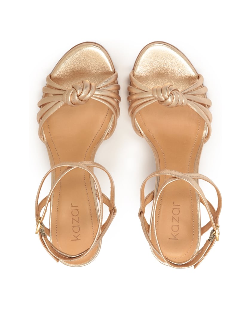 Kazar-Goldfarbene-hohe-Stiletto-Sandalen-mit-dünnen-Riemen-und-Knoten-gold