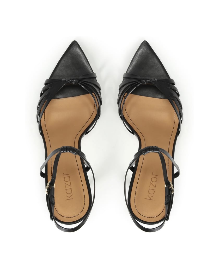 Kazar-Schwarze-Ledersandalen-mit-schlankem-Absatz-schwarz