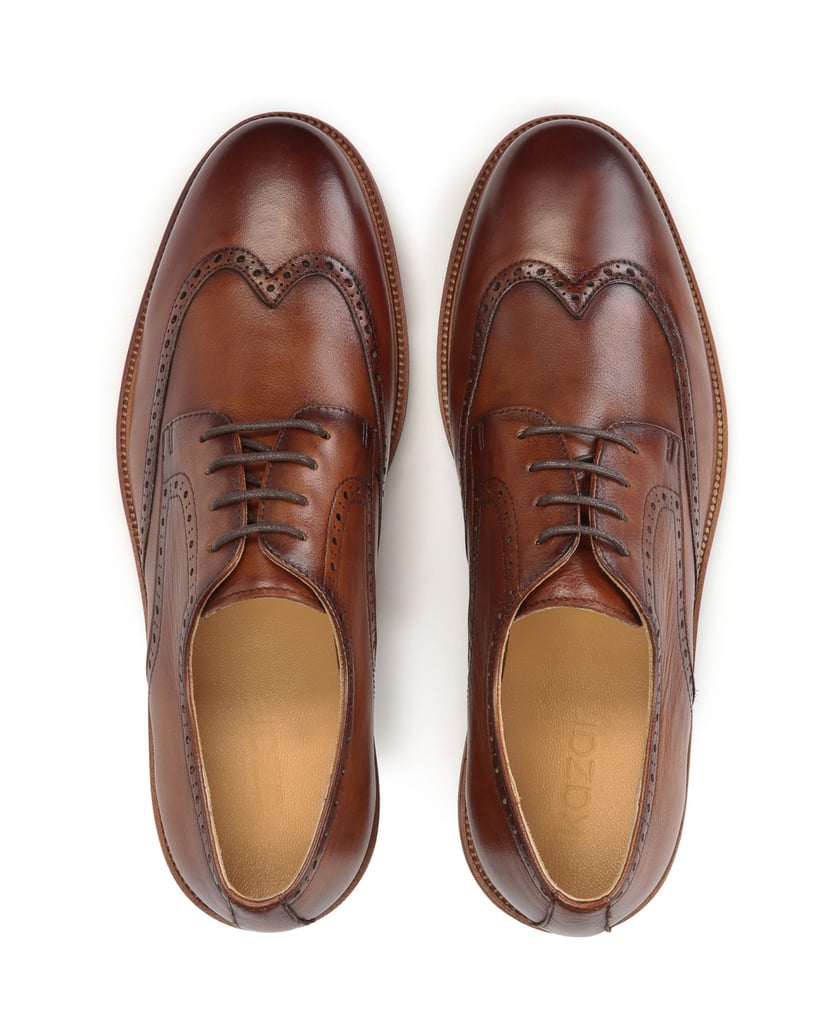 Kazar-Brogue-Schuhe-aus-Leder-braun