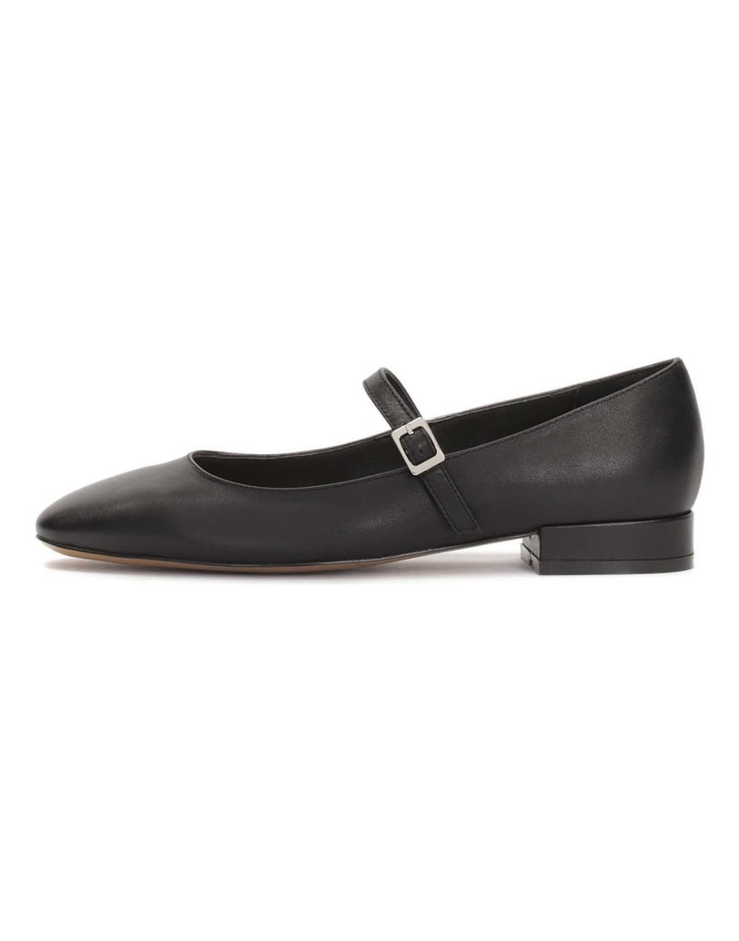 Kazar-Schwarze-flache-Ballerinas-mit-Absatz-und-Riemenverschluss-schwarz