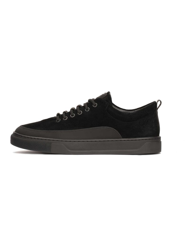 Kazar-Herren-Sneaker-aus-kombinierten-Materialien-schwarz