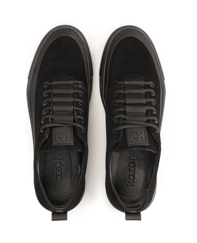 Kazar-Herren-Sneaker-aus-kombinierten-Materialien-schwarz