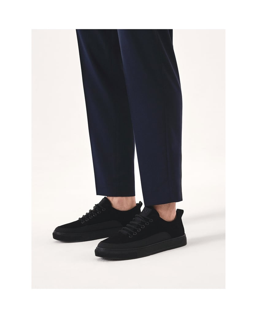 Kazar-Herren-Sneaker-aus-kombinierten-Materialien-schwarz