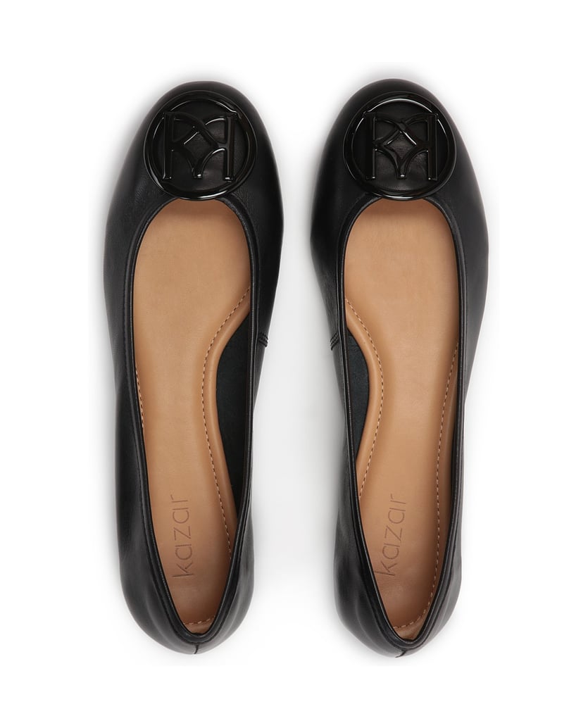 Kazar-Klassische-schwarze-Damen-Balletts-aus-Naturleder-schwarz