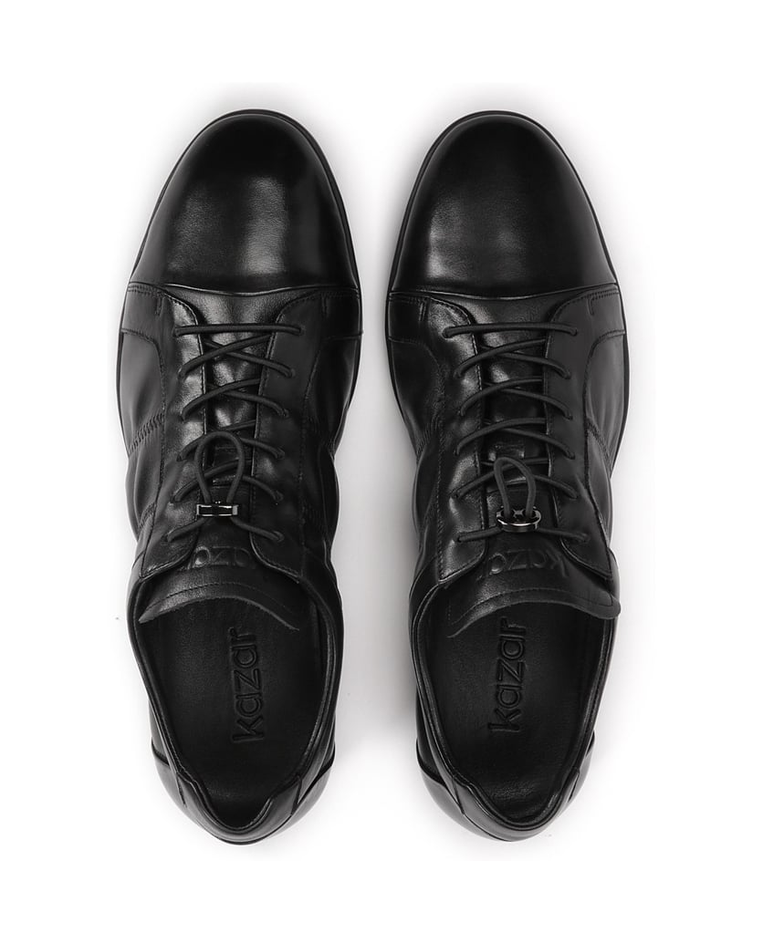Kazar-Lässige-Herrenschuhe-mit-Crinkle-Obermaterial-schwarz
