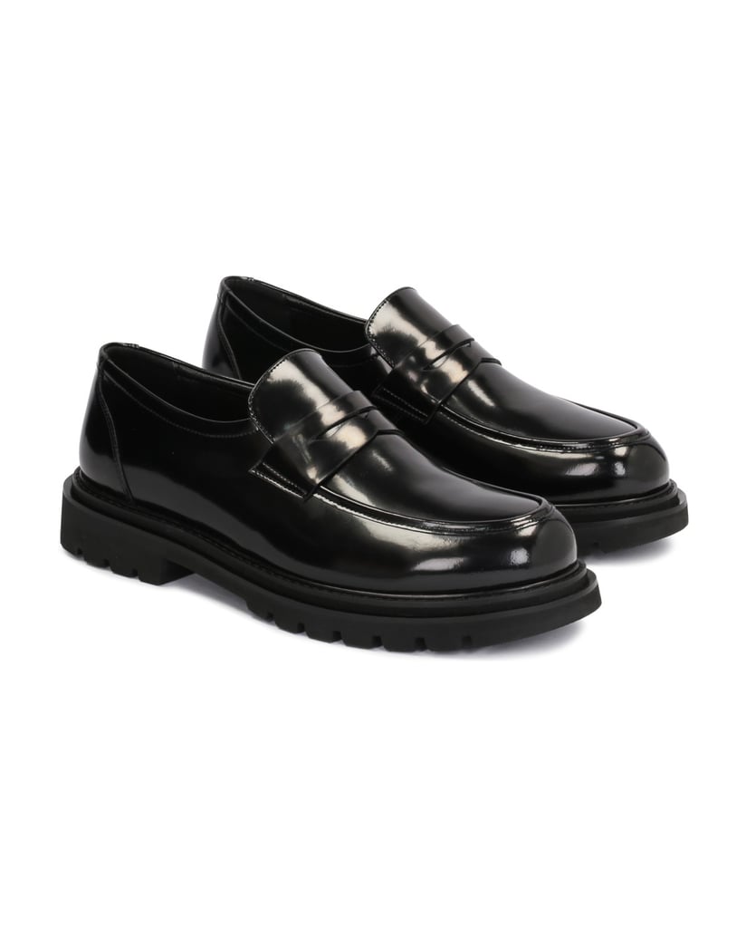 Kazar-Schwarze-Herren-Slipper-mit-dicker-Sohle-schwarz