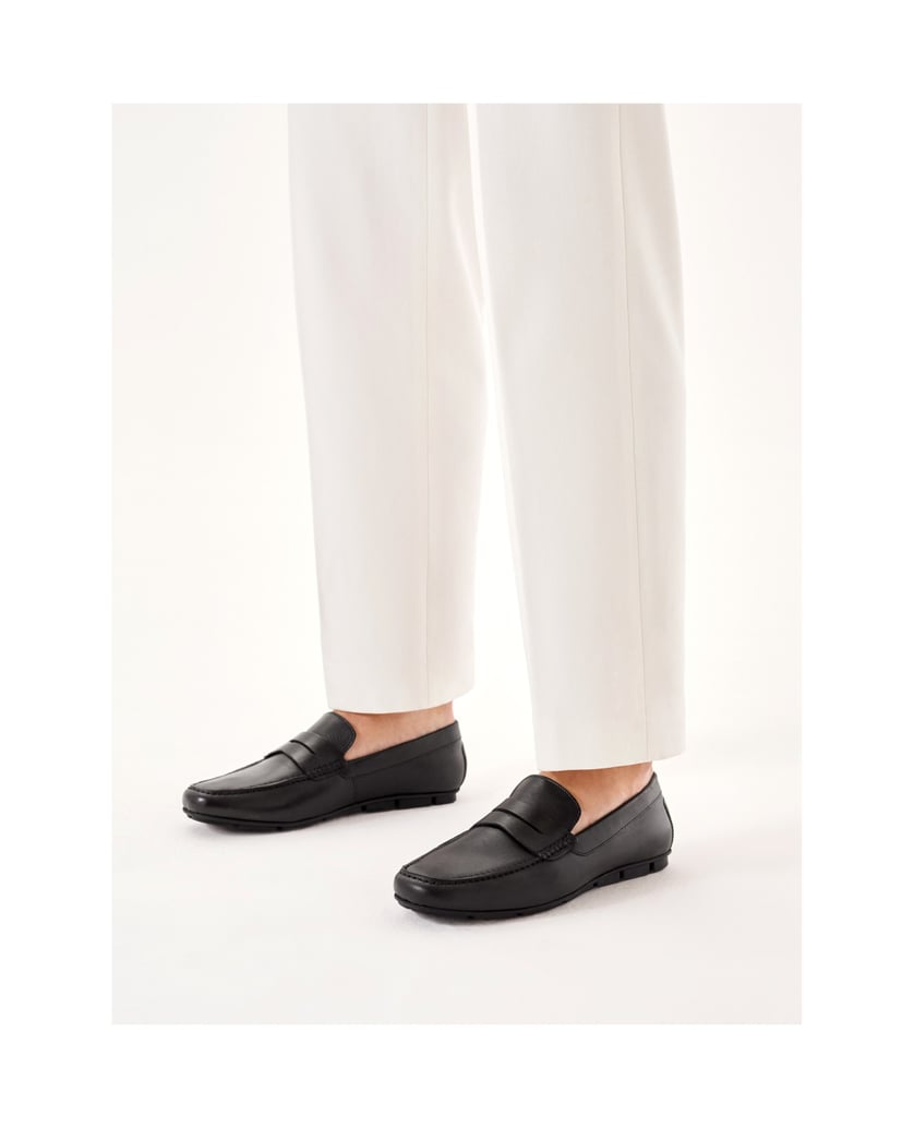 Kazar-Herren-Mokassins-aus-schwarzem-genarbtem