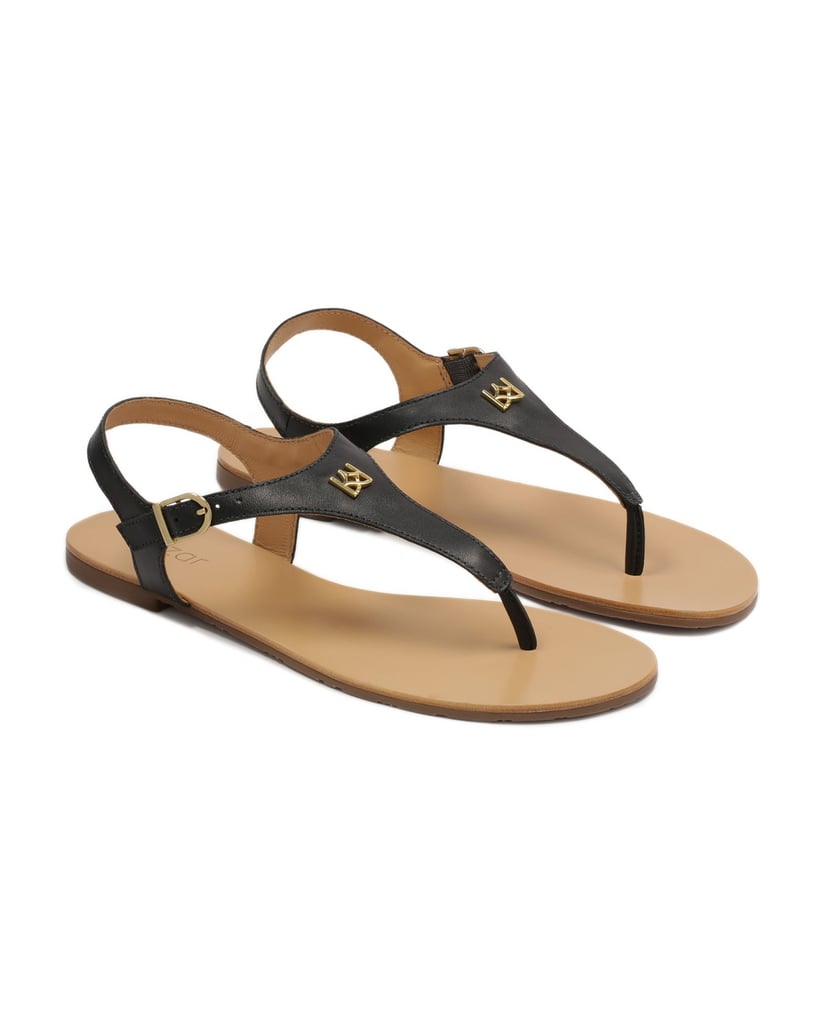 Kazar-Sandalen-aus-Leder-in-Schwarz-schwarz