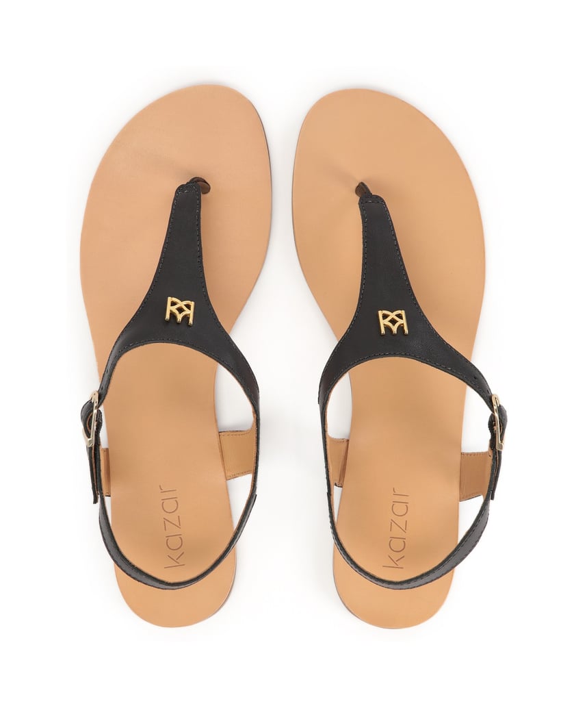 Kazar-Sandalen-aus-Leder-in-Schwarz-schwarz