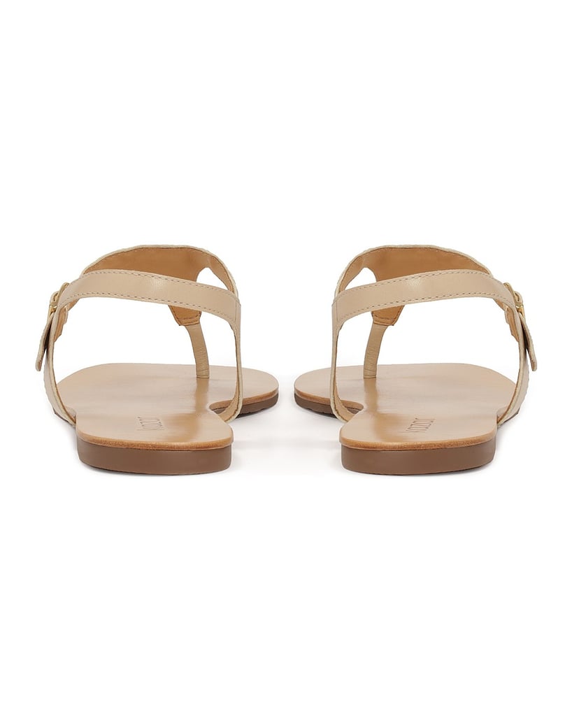 Kazar-Flache-Sandalen-mit-einem-Riemen-zwischen-den-Zehen-beige