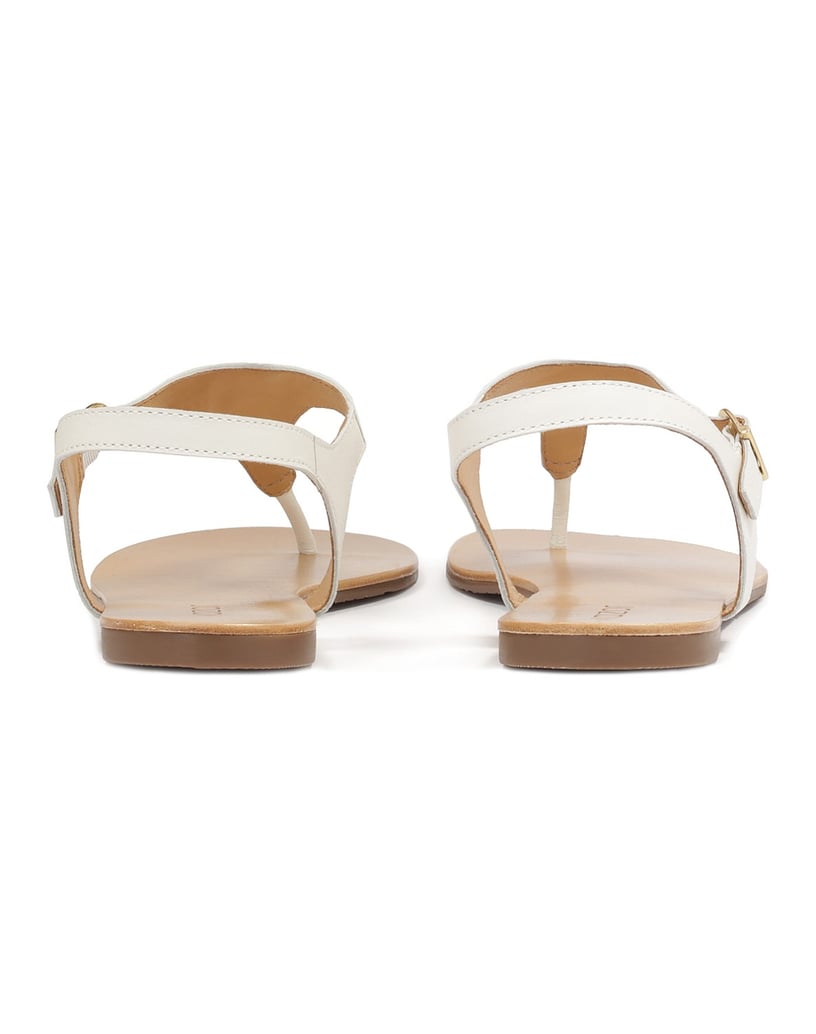Kazar-Sandalen-aus-Leder-mit-flacher-Sohle-weiss
