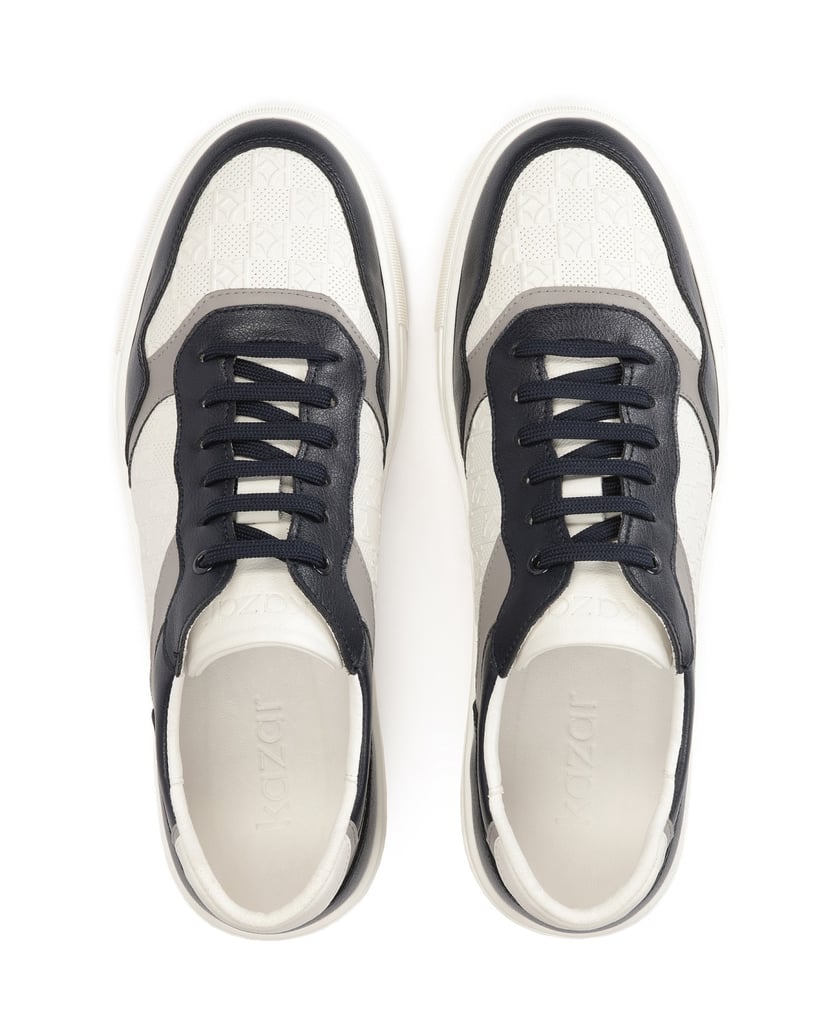 Kazar-Mehrfarbige-Sneaker-aus-geprägtem-Leder