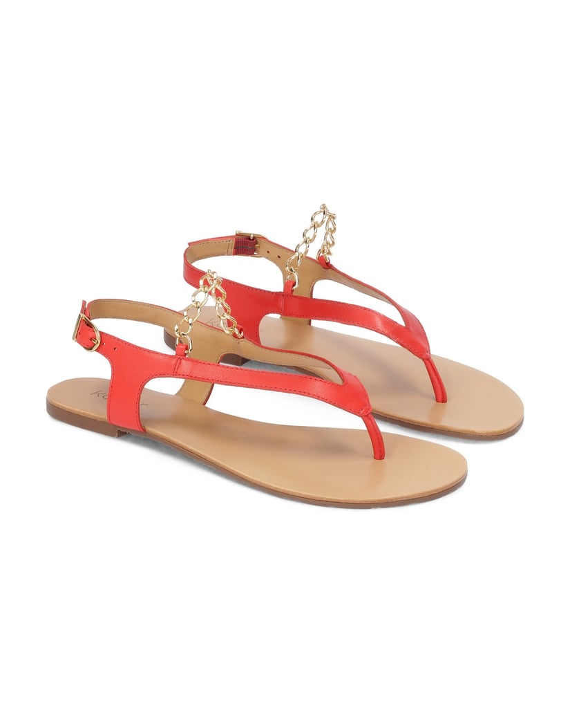 Kazar-Bequeme-Sandalen-mit-flachen-Absätzen-rot