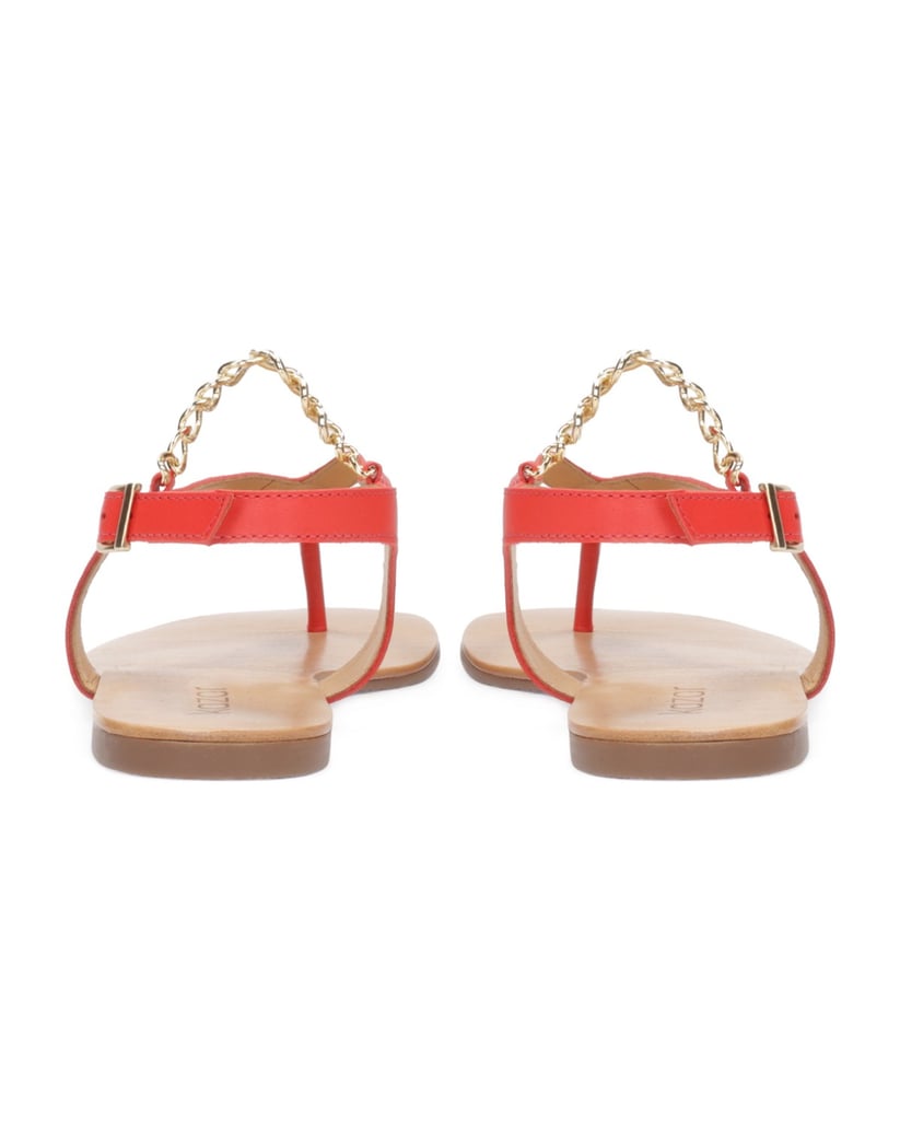 Kazar-Bequeme-Sandalen-mit-flachen-Absätzen-rot