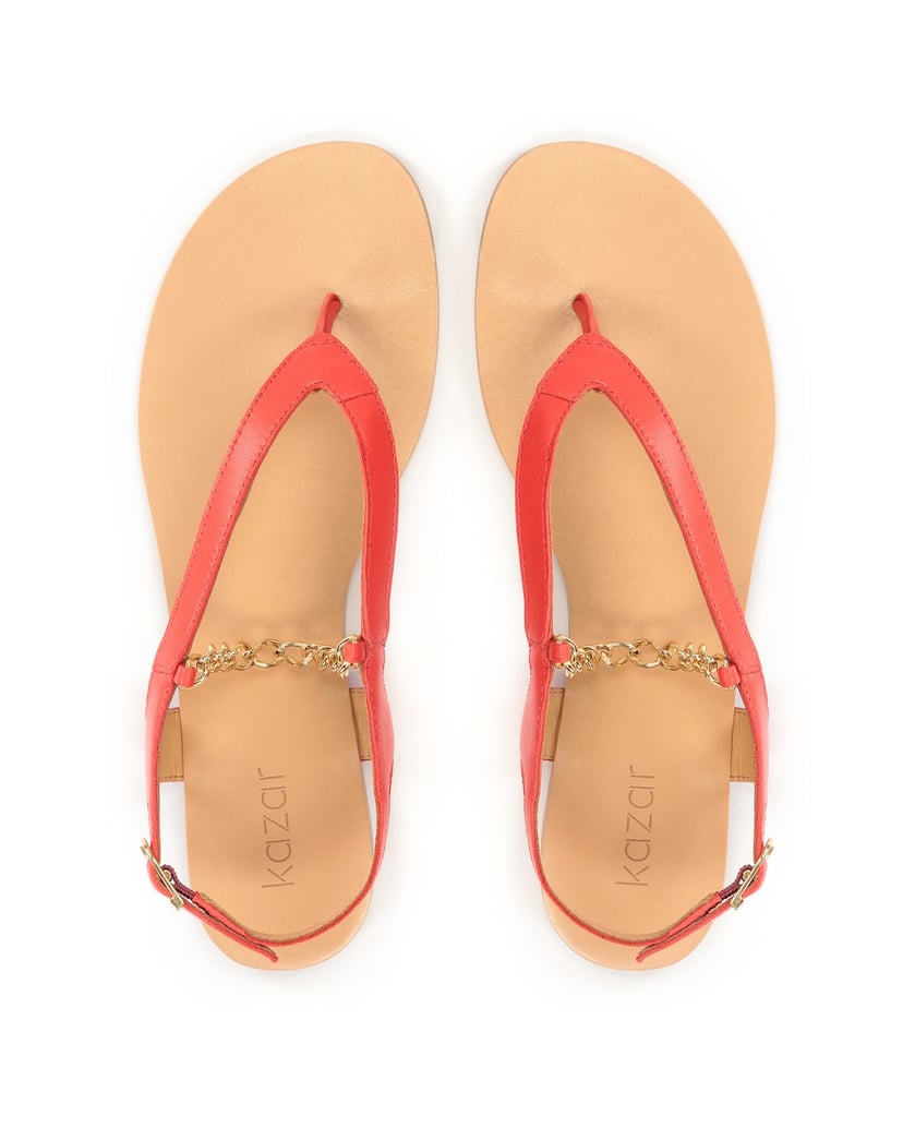 Kazar-Bequeme-Sandalen-mit-flachen-Absätzen-rot