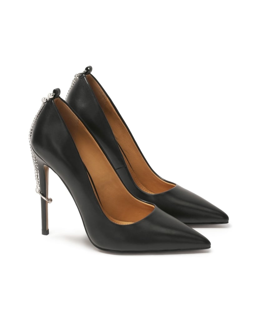 Kazar-Schwarze-Stilettos-mit-einer-am-Absatz-befestigten-Kette-schwarz