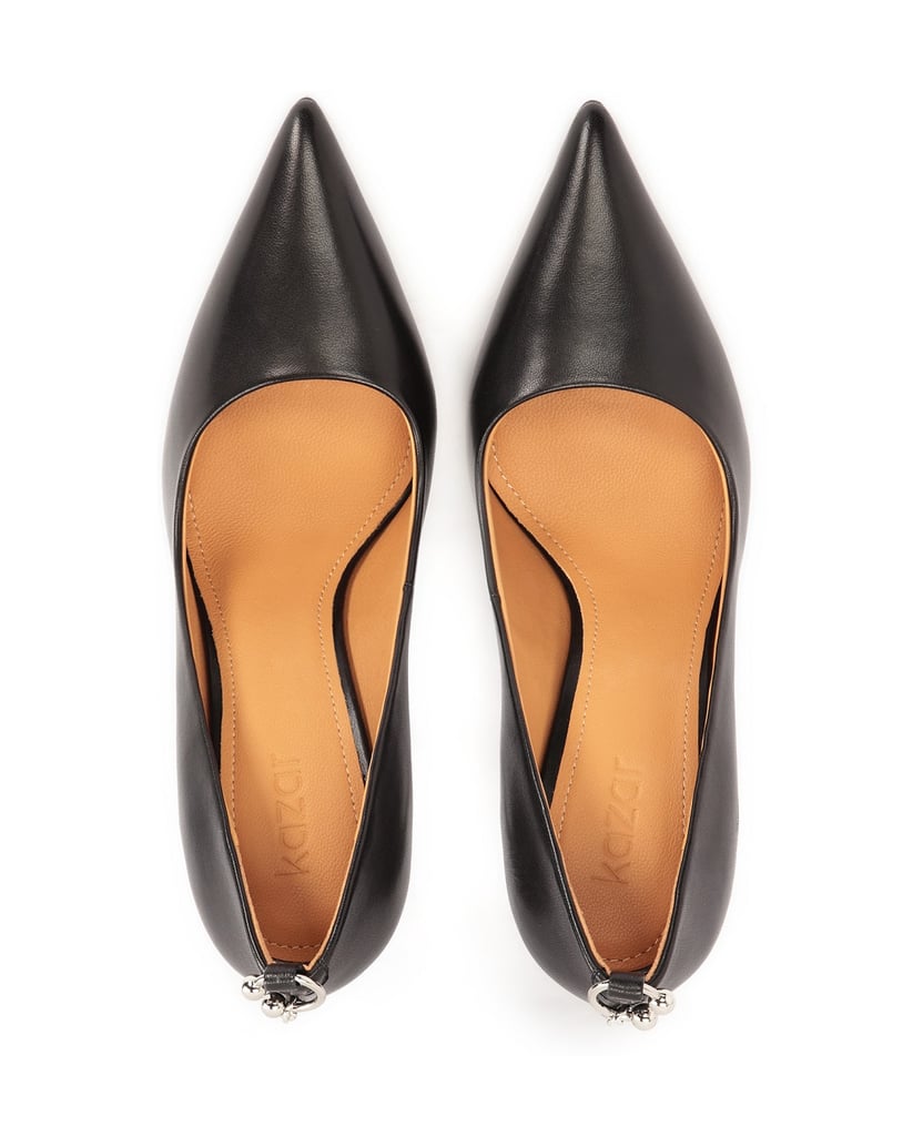 Kazar-Schwarze-Stilettos-mit-einer-am-Absatz-befestigten-Kette-schwarz