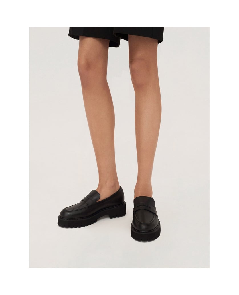 Kazar-Freizeitschuhe-aus-Leder-mit-dicker-Sohle-zum-Hineinschlüpfen-schwarz