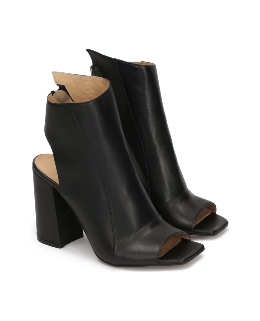 Kazar-Peep-Toe-Stiefel-aus-Leder-mit-offener-Z-schwarz