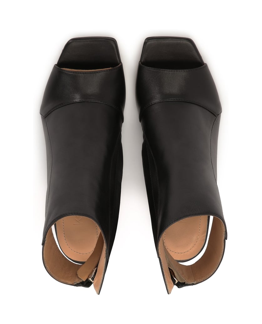 Kazar-Peep-Toe-Stiefel-aus-Leder-mit-offener-Z-schwarz