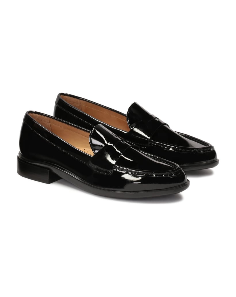 Kazar-Schwarze-Lackleder-Slipper-Schuhe-schwarz