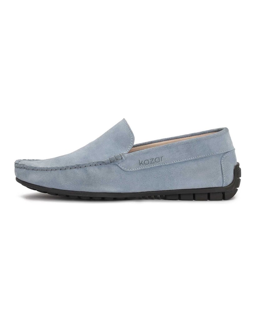 Kazar-Herren-Mokassins-aus-hellblauem-Wildleder-blau