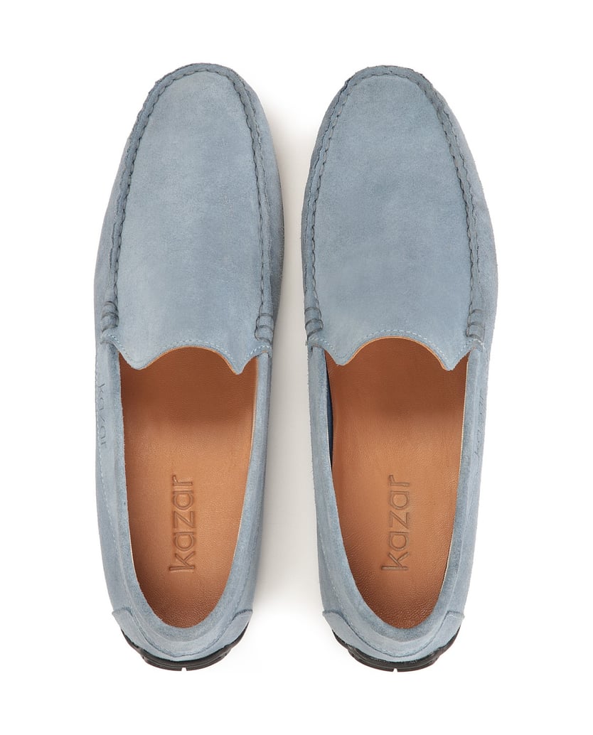 Kazar-Herren-Mokassins-aus-hellblauem-Wildleder-blau