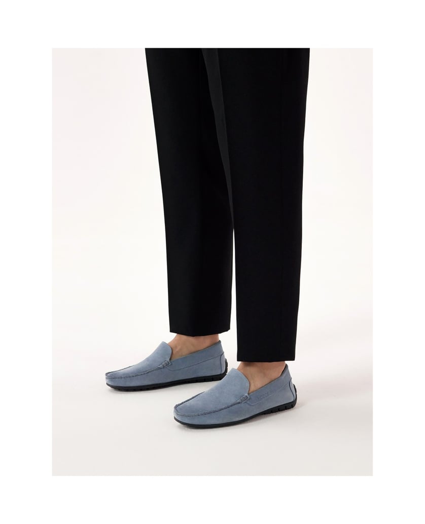 Kazar-Herren-Mokassins-aus-hellblauem-Wildleder-blau