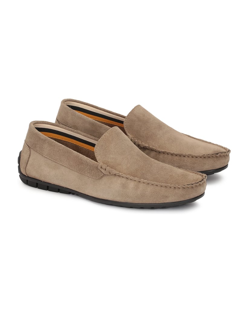 Kazar-Mokassins-aus-Wildleder-in-der-Farbe-Taupe-taupe