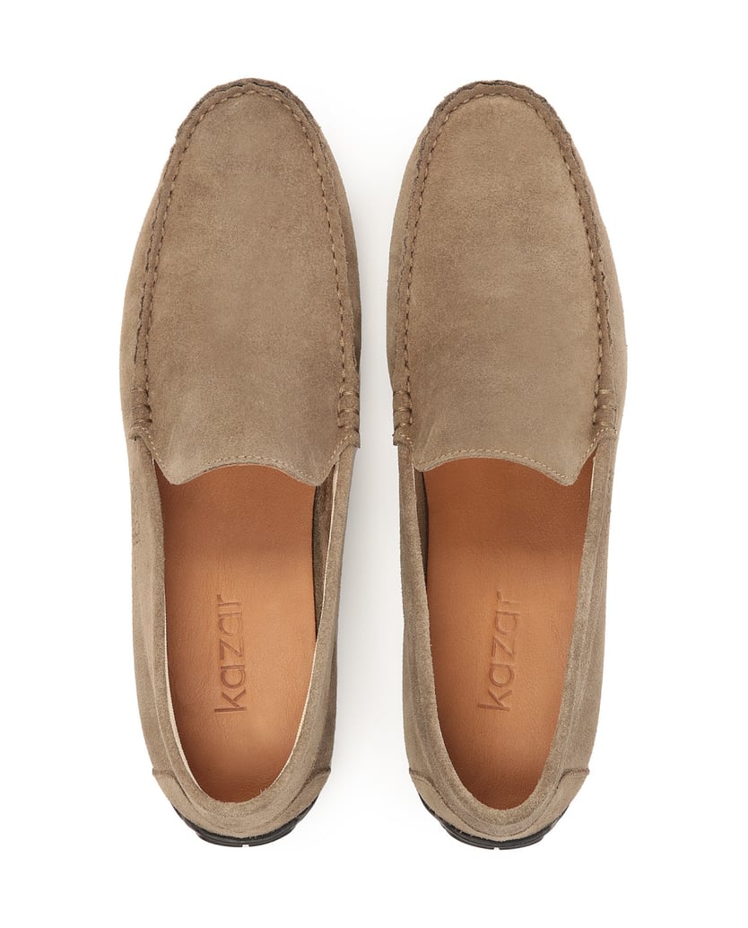 Kazar-Mokassins-aus-Wildleder-in-der-Farbe-Taupe-taupe