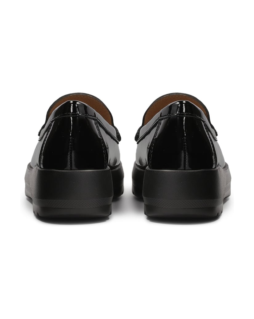 Kazar-Flache-Schuhe-aus-Lackleder-mit-erhöhter-Sohle-schwarz