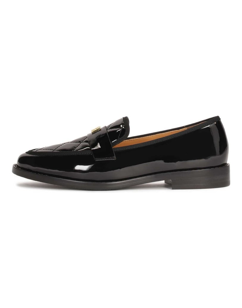 Kazar-Slipper-aus-Lackleder-mit-Steppmusterung-schwarz