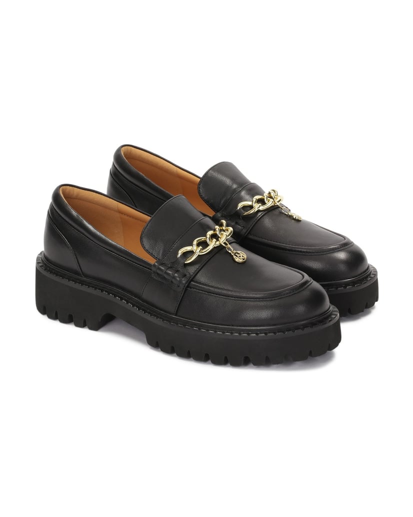 Kazar-Schwarze-Halbschuhe-zum-Schieben-mit-Anhängerkette-schwarz