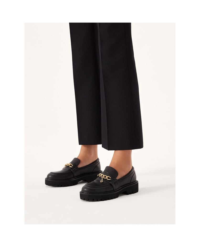 Kazar-Schwarze-Halbschuhe-zum-Schieben-mit-Anhängerkette-schwarz