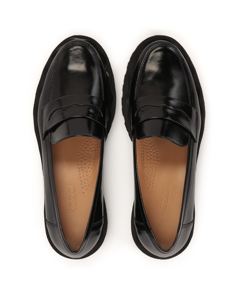 Kazar-Lässige-flache-Schuhe-mit-leichter-Sohle-zum-Hineinschlüpfen-schwarz