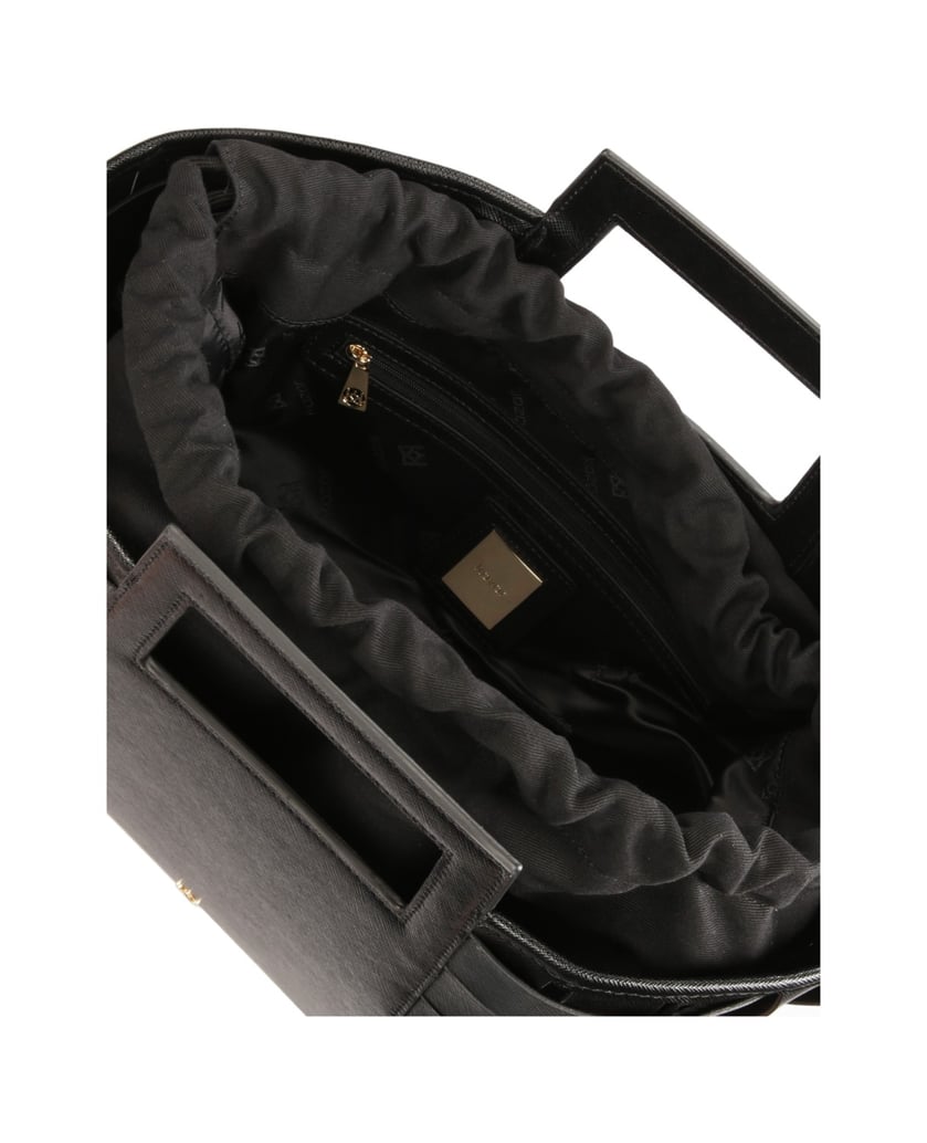 Kazar-Schwarze-Handtasche-mit-verschlungenen-L