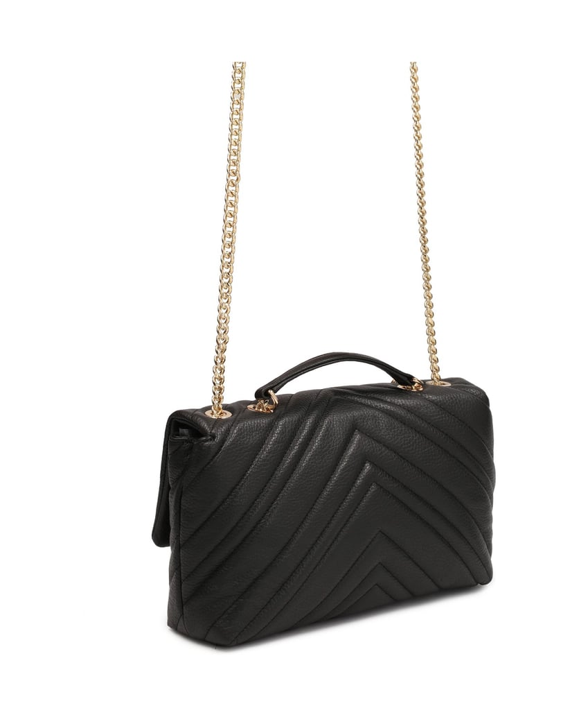 Kazar-Klassische-schwarze-Umhängetasche-mit-einer-Kette-schwarz