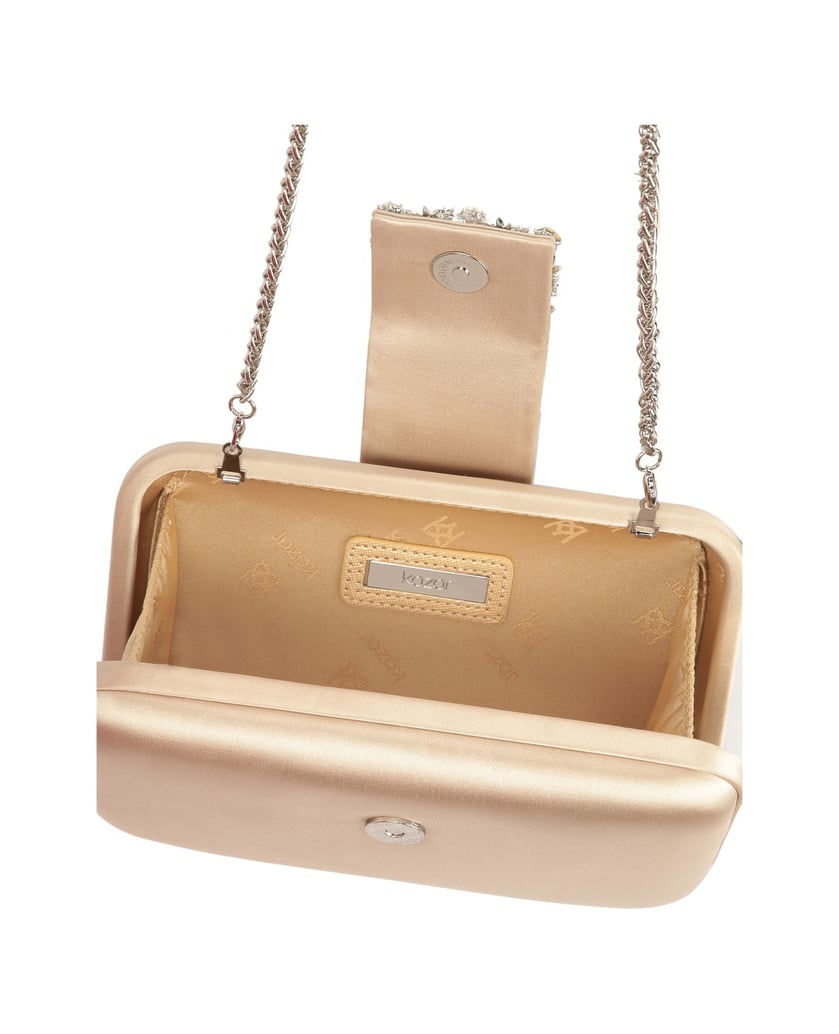 Kazar-Kleine-Abendtasche-mit-verziertem-Verschluss-beige
