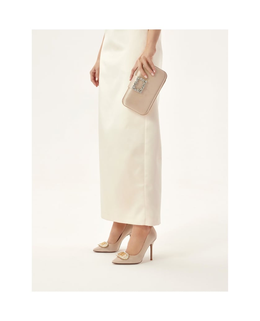 Kazar-Kleine-Abendtasche-mit-verziertem-Verschluss-beige