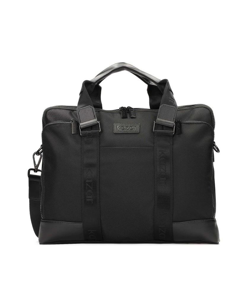 Kazar-Schwarze-urbane-Stofftasche-für-Männer