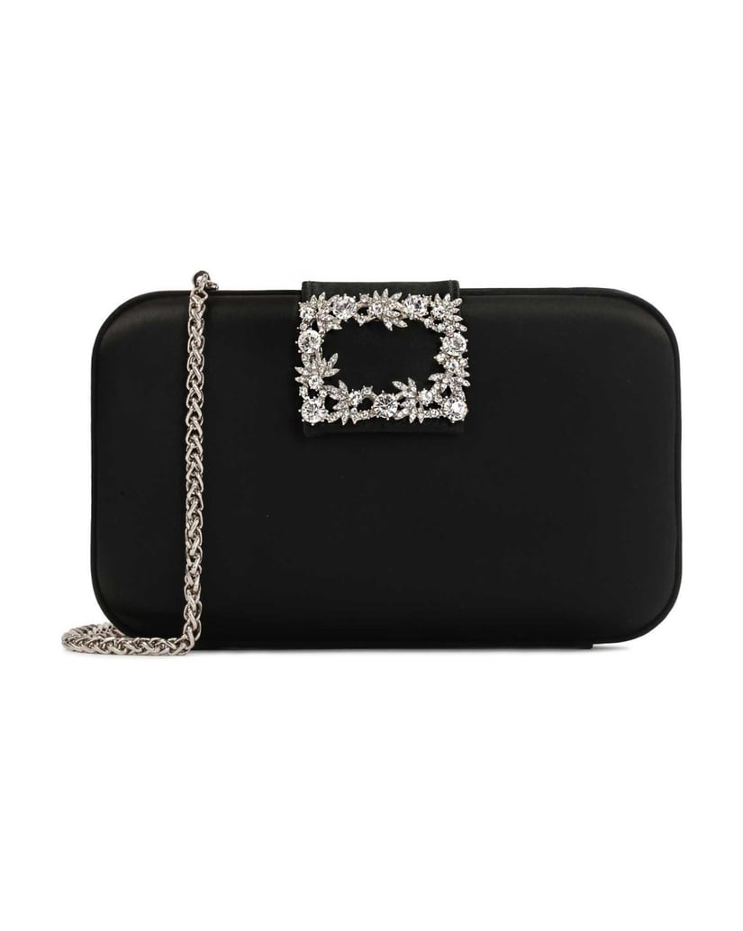 Kazar-Schwarze-Abendtasche-aus-Stoff-mit-einem-Schmuckverschluss-schwarz