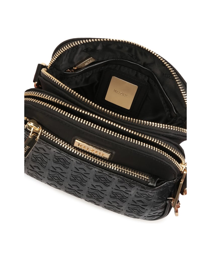 Kazar-Kleine-universelle-Umhängetasche-mit-breitem-Riemen-schwarz