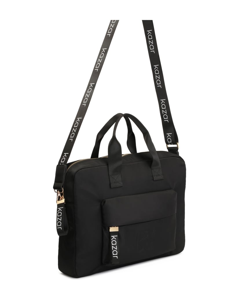 Kazar-Große-schwarze-Laptoptasche-aus-Textilgewebe-schwarz