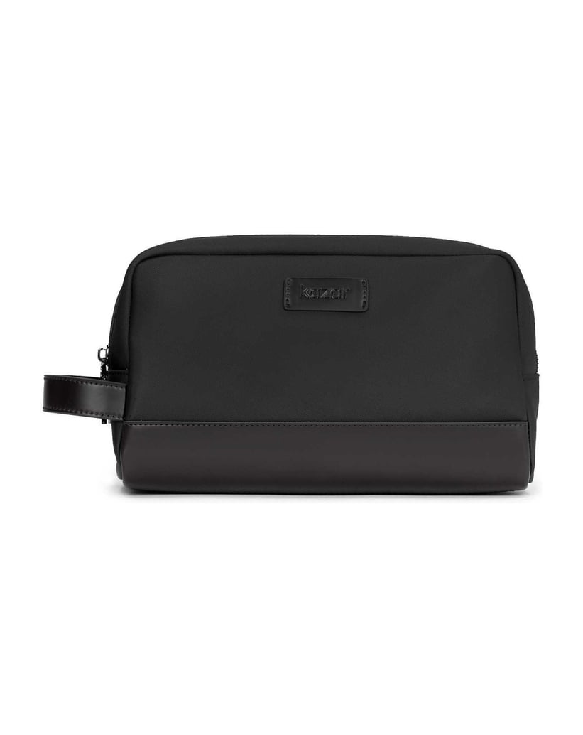 Kazar-Schwarze-Kosmetiktasche-mit-zwei-Fächern-schwarz